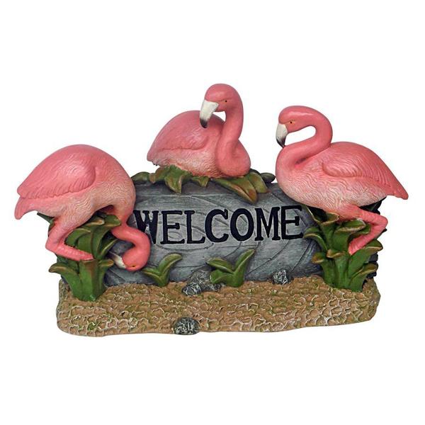 Design Toscano Pink Flamingo Welcome Statue EU0541